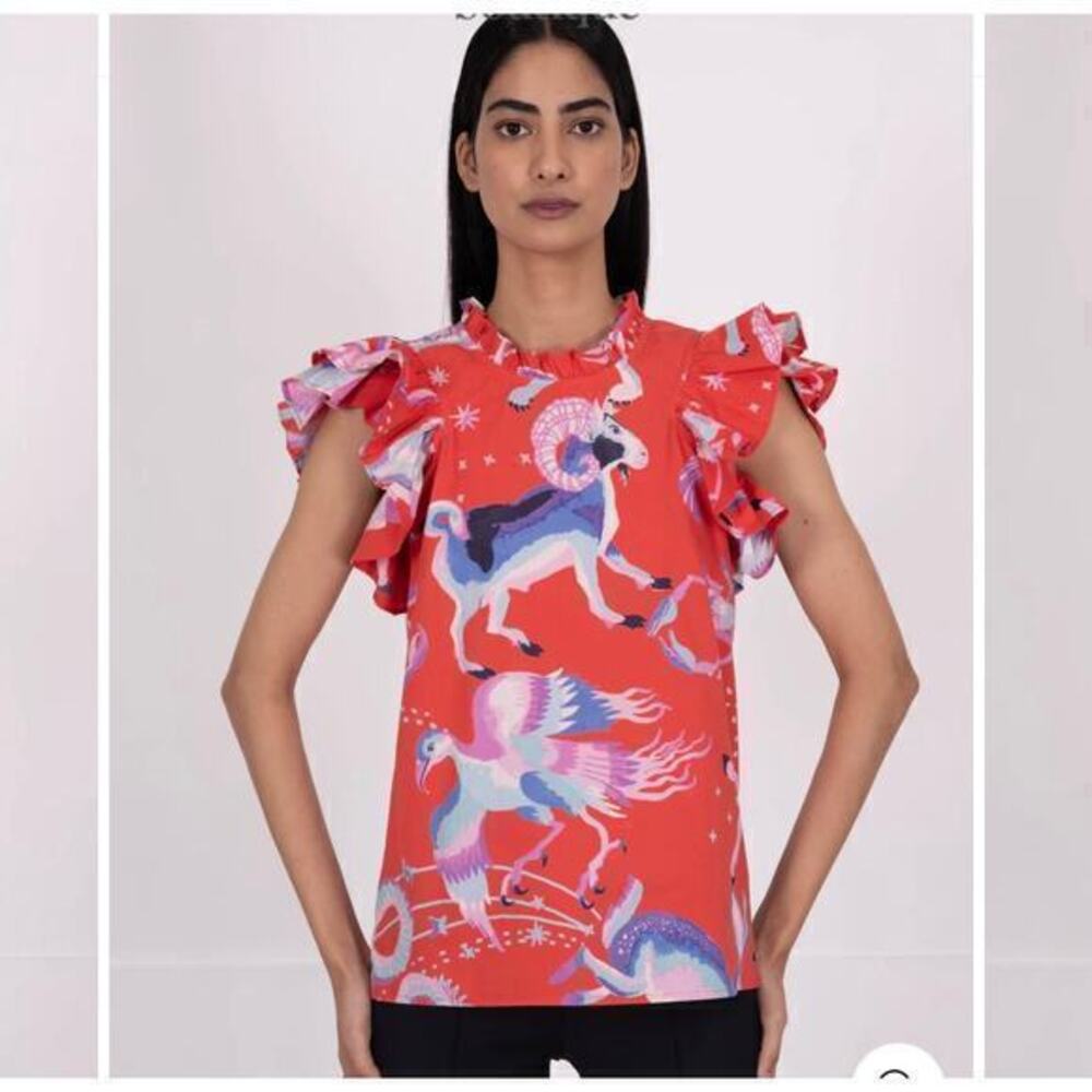 Banjanan Karla sleeveless pink ladies blouse top nwt size small